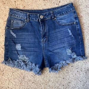 Denim Distressed Women Shorts